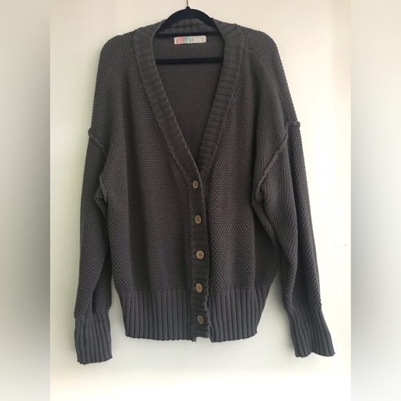 Free People Beach Hailee Cardi• dark grey• medium - Picture 15 of 16